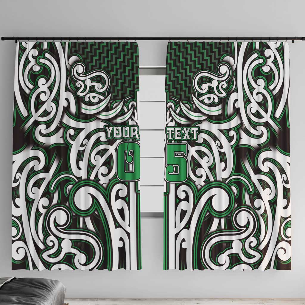Custom Aotearoa Ngai Tahu Window Curtain Maori Tribal Pattern Mix Poutama
