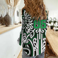 Custom Aotearoa Ngai Tahu Women Casual Shirt Maori Tribal Pattern Mix Poutama