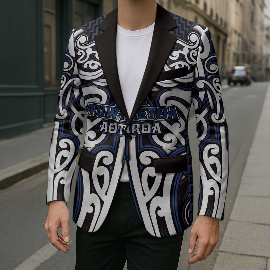 Custom Aotearoa Ngati Tuwharetoa Blazer Maori Tribal Pattern Mix Poutama