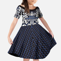 Custom Aotearoa Ngati Tuwharetoa Family Matching Short Sleeve Bodycon Dress and Hawaiian Shirt Maori Tribal Pattern Mix Poutama