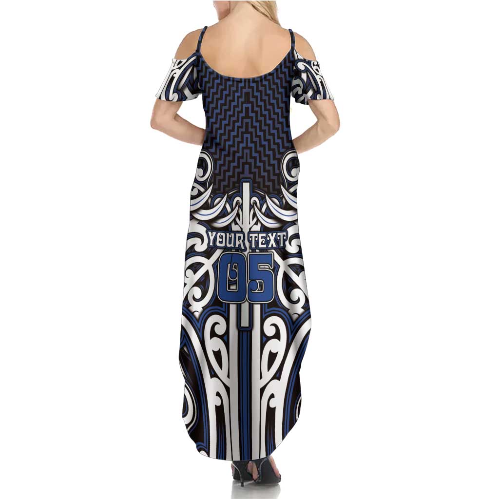 Custom Aotearoa Ngati Tuwharetoa Family Matching Summer Maxi Dress and Hawaiian Shirt Maori Tribal Pattern Mix Poutama