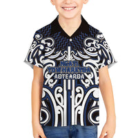 Custom Aotearoa Ngati Tuwharetoa Family Matching Summer Maxi Dress and Hawaiian Shirt Maori Tribal Pattern Mix Poutama