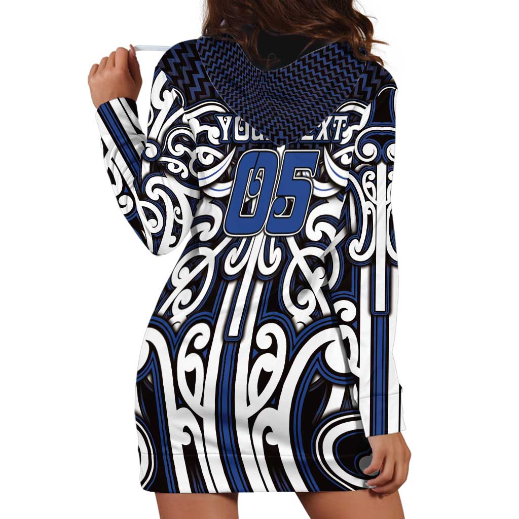 Custom Aotearoa Ngati Tuwharetoa Hoodie Dress Maori Tribal Pattern Mix Poutama