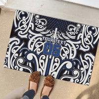 Custom Aotearoa Ngati Tuwharetoa Rubber Doormat Maori Tribal Pattern Mix Poutama LT05 - Polynesian Pride