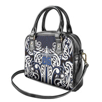 Custom Aotearoa Ngati Tuwharetoa Shoulder Handbag Maori Tribal Pattern Mix Poutama