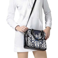 Custom Aotearoa Ngati Tuwharetoa Shoulder Handbag Maori Tribal Pattern Mix Poutama