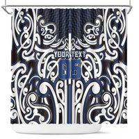 Custom Aotearoa Ngati Tuwharetoa Shower Curtain Maori Tribal Pattern Mix Poutama