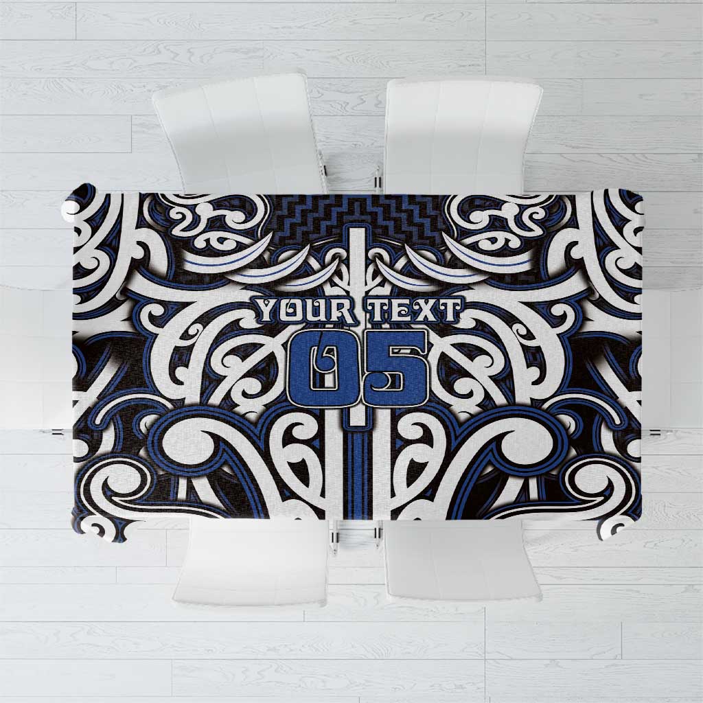 Custom Aotearoa Ngati Tuwharetoa Tablecloth Maori Tribal Pattern Mix Poutama