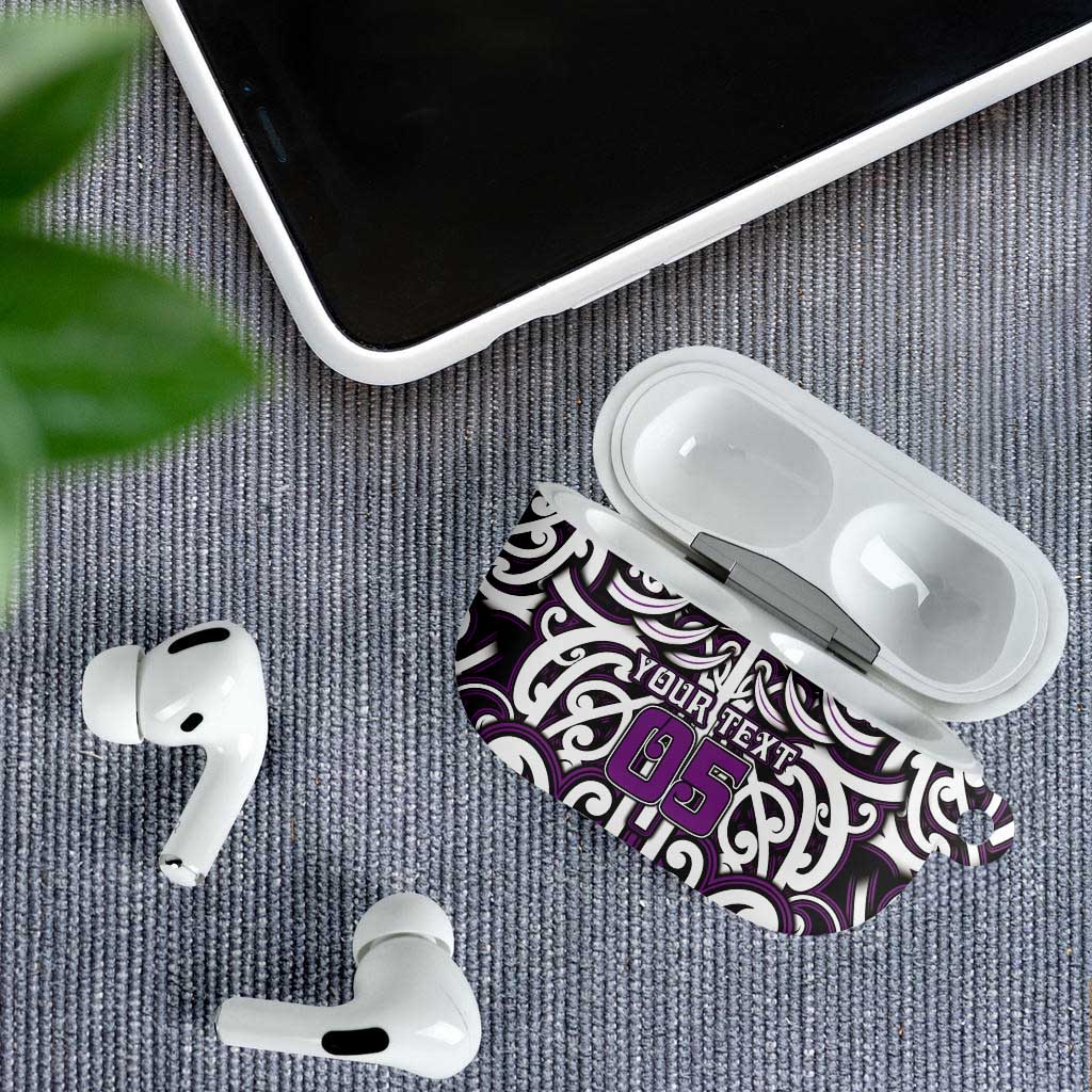 Custom Aotearoa Rangitane AirPods Case Maori Tribal Pattern Mix Poutama