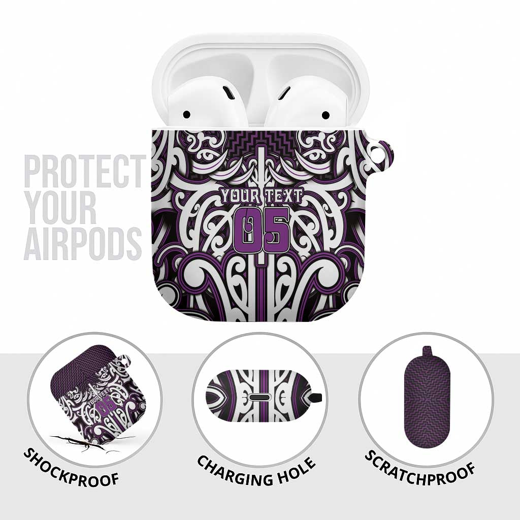 Custom Aotearoa Rangitane AirPods Case Maori Tribal Pattern Mix Poutama