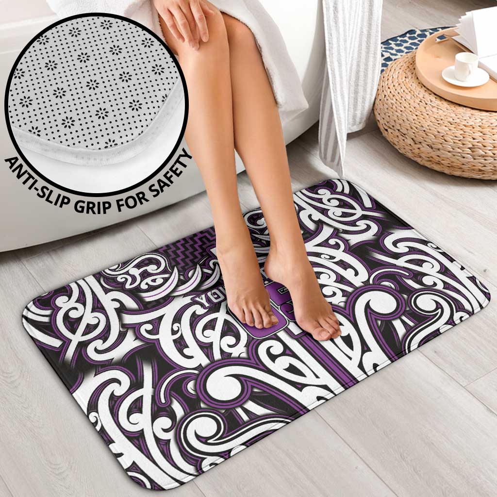 Custom Aotearoa Rangitane Bathroom Set Maori Tribal Pattern Mix Poutama