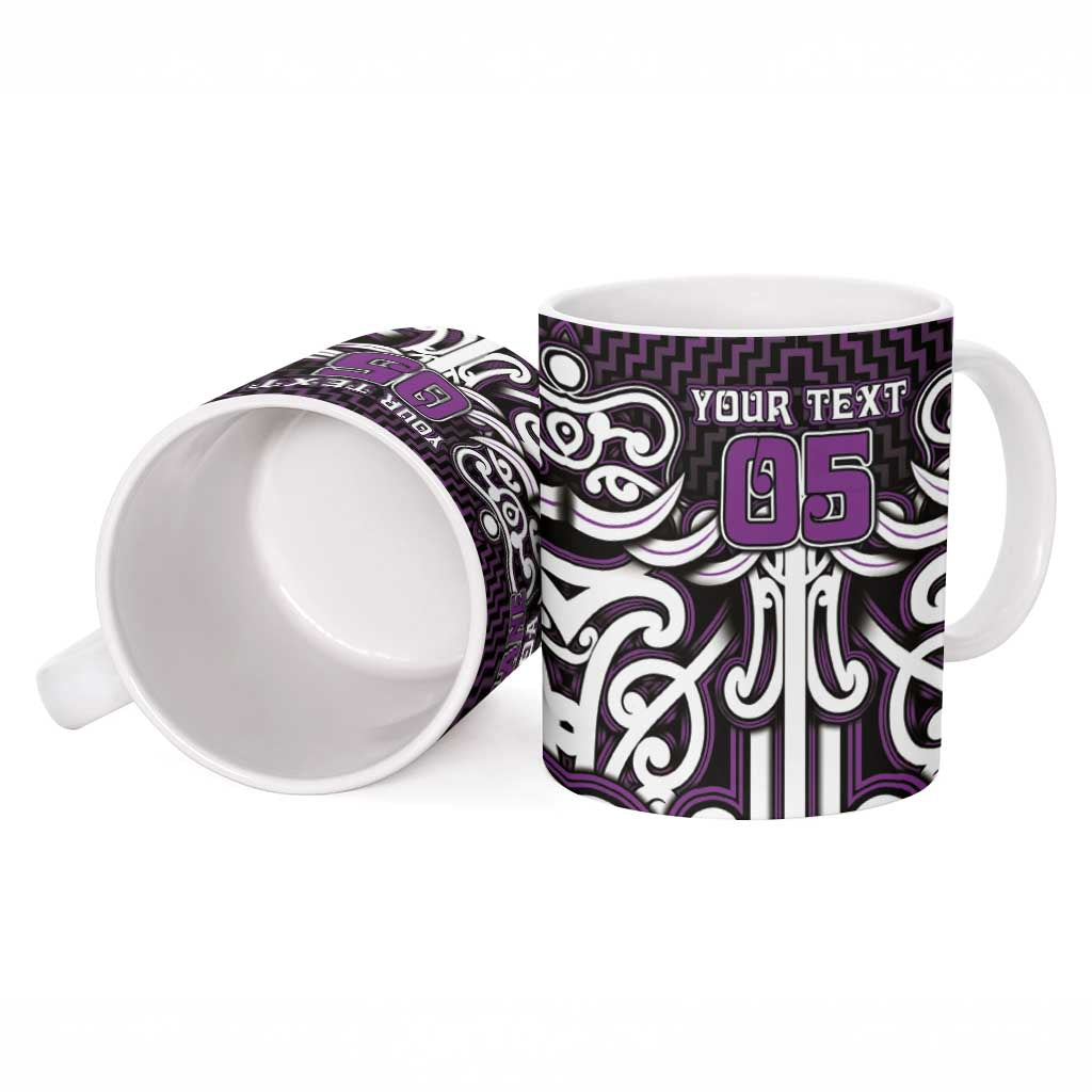 Custom Aotearoa Rangitane Ceramic Mug Maori Tribal Pattern Mix Poutama