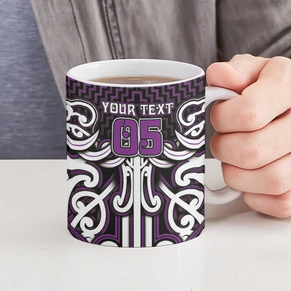 Custom Aotearoa Rangitane Ceramic Mug Maori Tribal Pattern Mix Poutama
