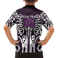 Custom Aotearoa Rangitane Family Matching Long Sleeve Bodycon Dress and Hawaiian Shirt Maori Tribal Pattern Mix Poutama LT05 - Polynesian Pride