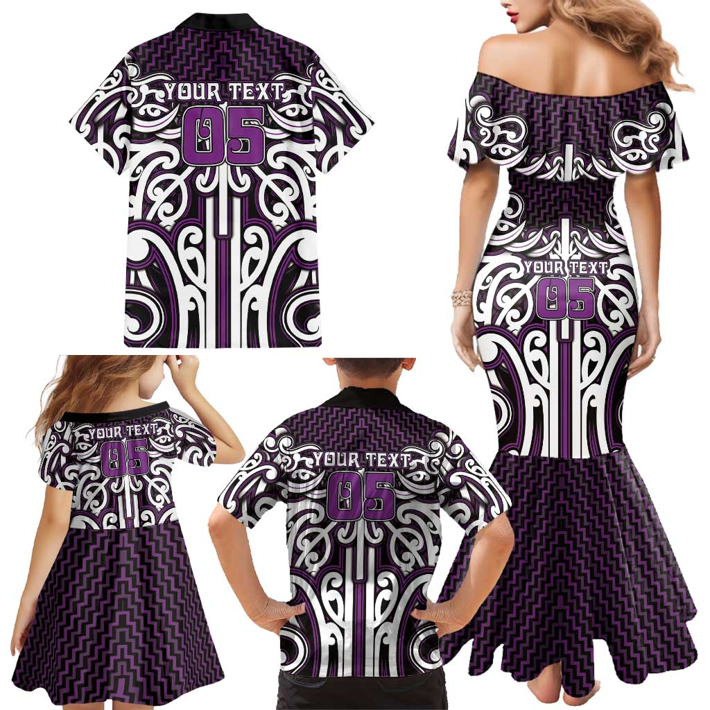 Custom Aotearoa Rangitane Family Matching Mermaid Dress and Hawaiian Shirt Maori Tribal Pattern Mix Poutama LT05 - Polynesian Pride
