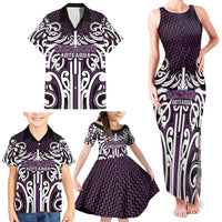 Custom Aotearoa Rangitane Family Matching Tank Maxi Dress and Hawaiian Shirt Maori Tribal Pattern Mix Poutama LT05 - Polynesian Pride
