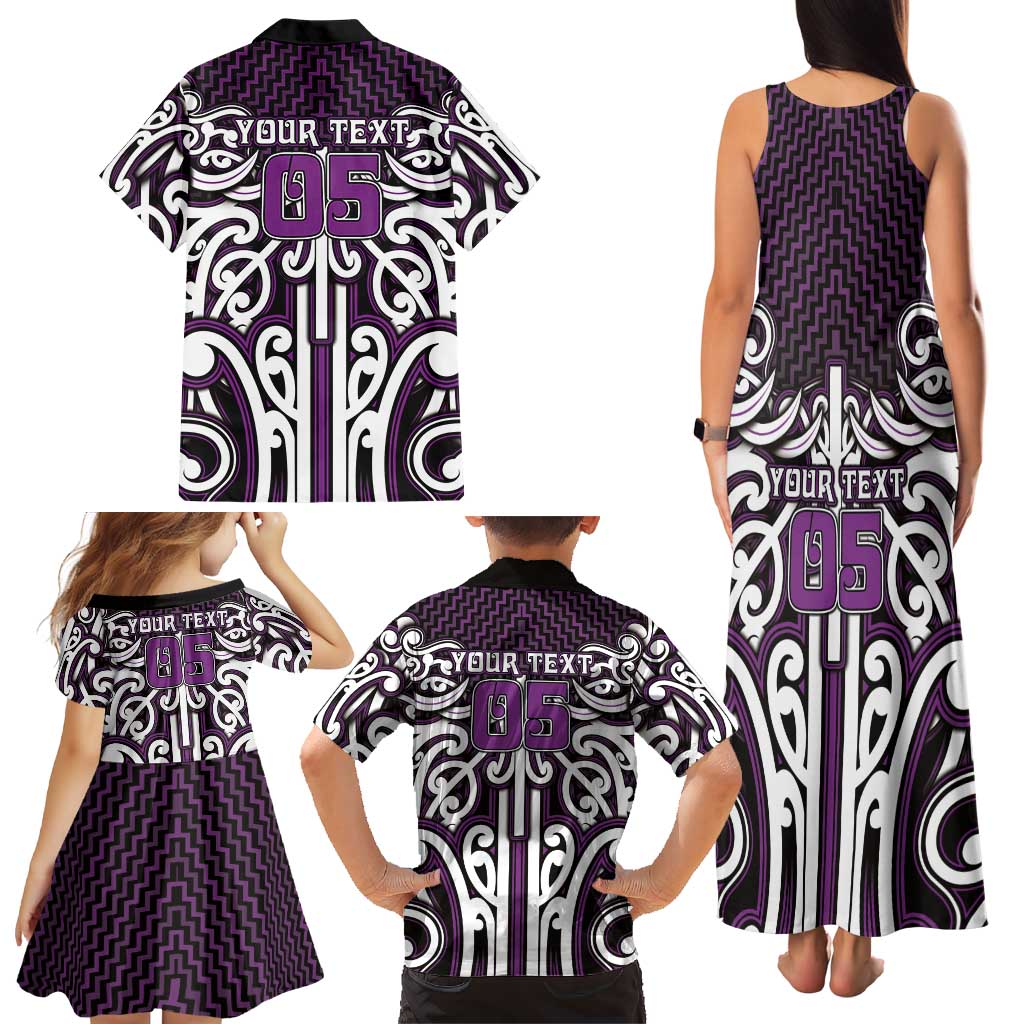 Custom Aotearoa Rangitane Family Matching Tank Maxi Dress and Hawaiian Shirt Maori Tribal Pattern Mix Poutama LT05 - Polynesian Pride