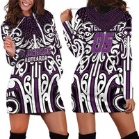 Custom Aotearoa Rangitane Hoodie Dress Maori Tribal Pattern Mix Poutama LT05 - Polynesian Pride