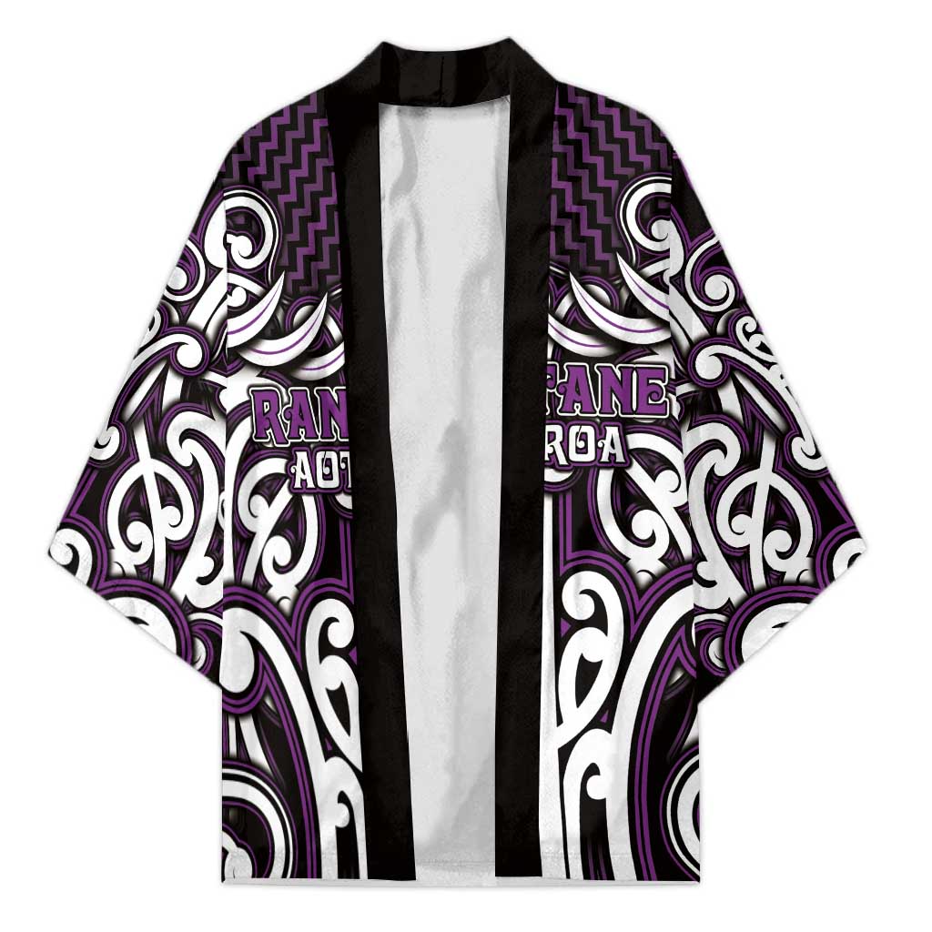 Custom Aotearoa Rangitane Kimono Maori Tribal Pattern Mix Poutama