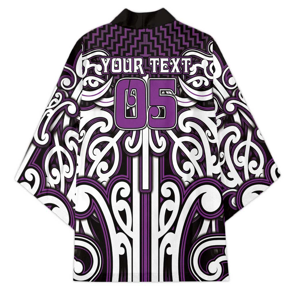 Custom Aotearoa Rangitane Kimono Maori Tribal Pattern Mix Poutama