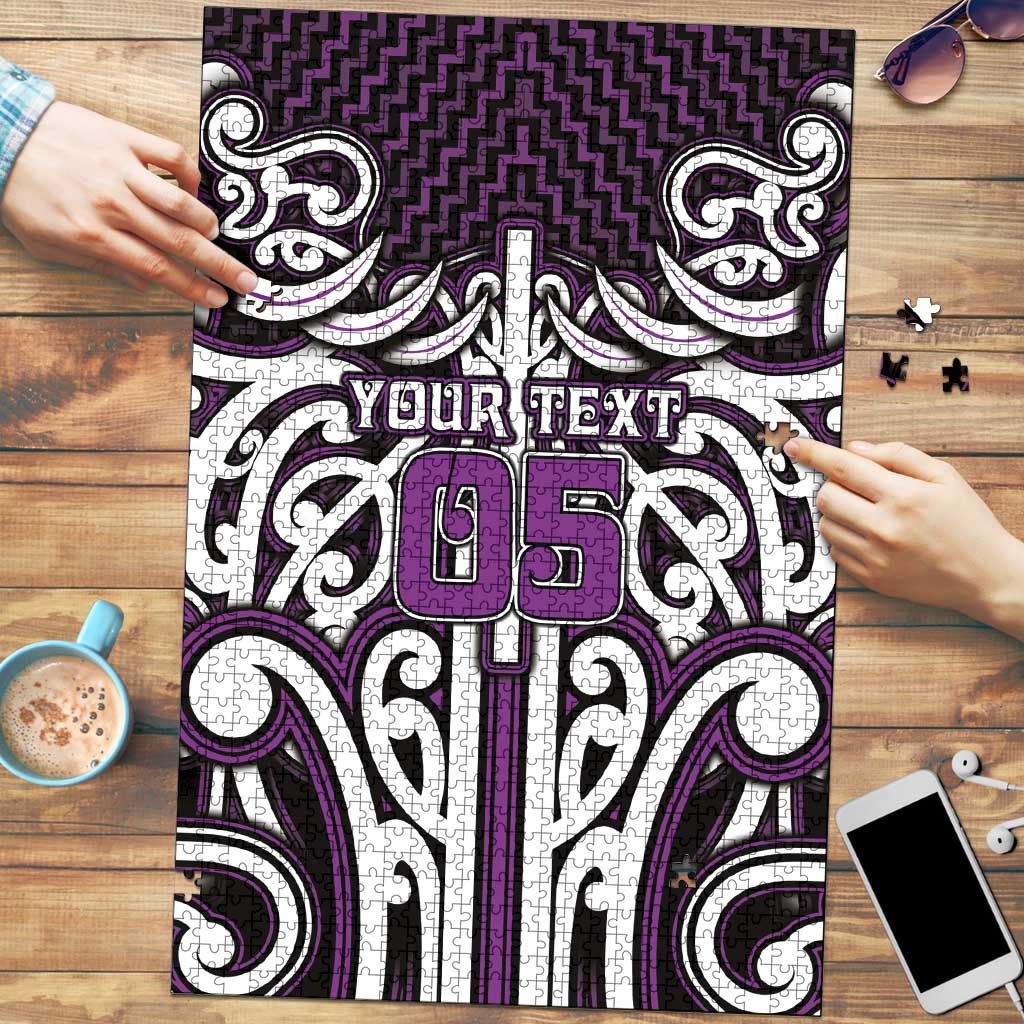 Custom Aotearoa Rangitane Puzzle Maori Tribal Pattern Mix Poutama