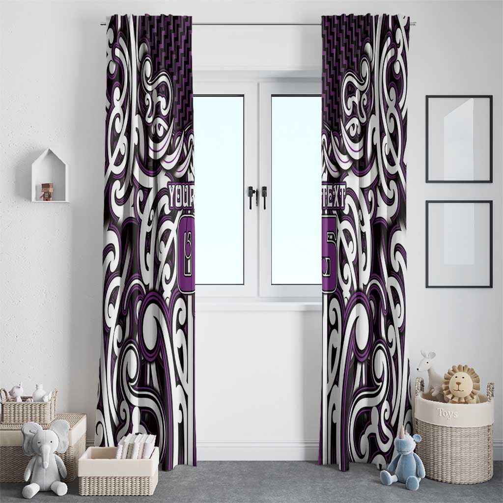 Custom Aotearoa Rangitane Window Curtain Maori Tribal Pattern Mix Poutama LT05 - Polynesian Pride