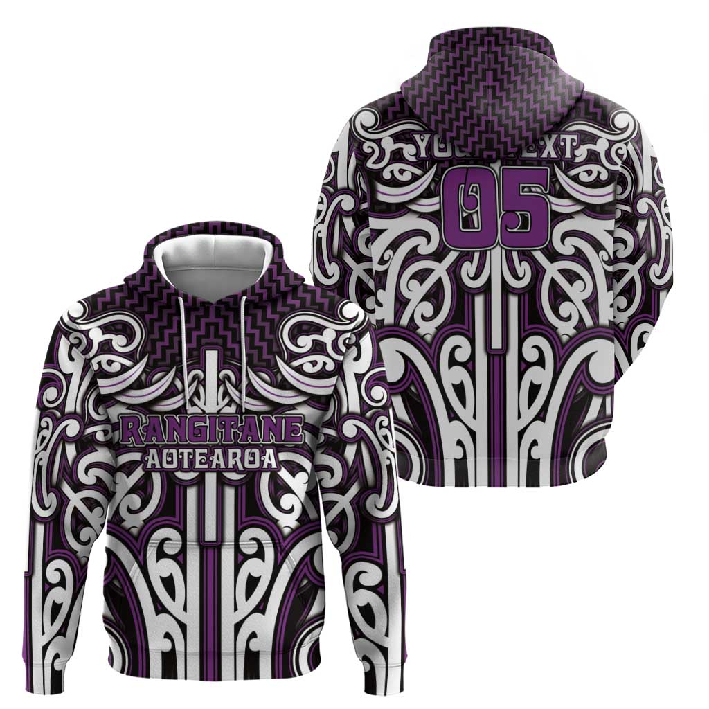 Custom Aotearoa Rangitane Zip Hoodie Maori Tribal Pattern Mix Poutama LT05 - Polynesian Pride