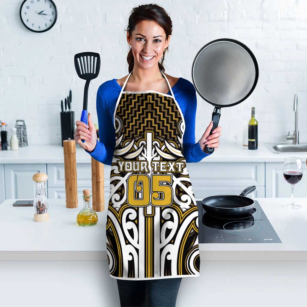 Custom Aotearoa Taranaki Apron Maori Tribal Pattern Mix Poutama LT05 - Polynesian Pride