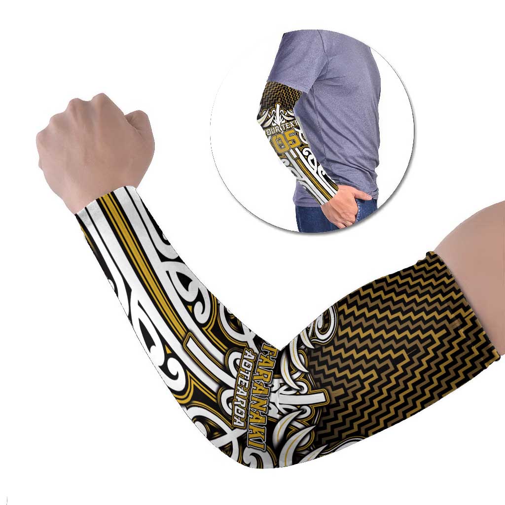 Custom Aotearoa Taranaki Arm Sleeves Maori Tribal Pattern Mix Poutama