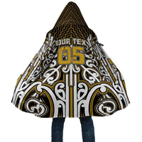Custom Aotearoa Taranaki Cloak Maori Tribal Pattern Mix Poutama LT05 Unisex Yellow - Polynesian Pride