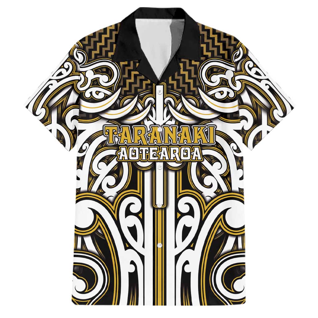 Custom Aotearoa Taranaki Family Matching Puletasi and Hawaiian Shirt Maori Tribal Pattern Mix Poutama LT05 Dad's Shirt - Short Sleeve Yellow - Polynesian Pride