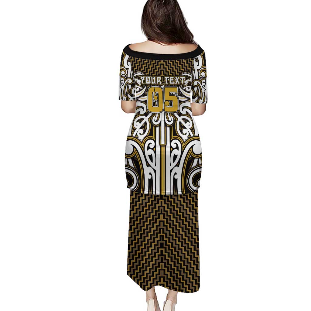 Custom Aotearoa Taranaki Family Matching Puletasi and Hawaiian Shirt Maori Tribal Pattern Mix Poutama LT05 - Polynesian Pride