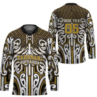Custom Aotearoa Taranaki Hockey Jersey Maori Tribal Pattern Mix Poutama LT05 - Polynesian Pride