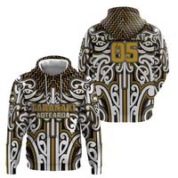 Custom Aotearoa Taranaki Hoodie Maori Tribal Pattern Mix Poutama LT05 - Polynesian Pride