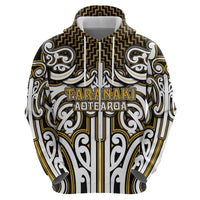 Custom Aotearoa Taranaki Hoodie Maori Tribal Pattern Mix Poutama LT05 - Polynesian Pride
