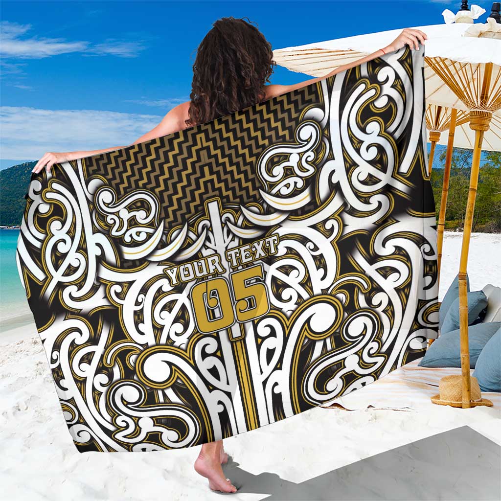 Custom Aotearoa Taranaki Sarong Maori Tribal Pattern Mix Poutama