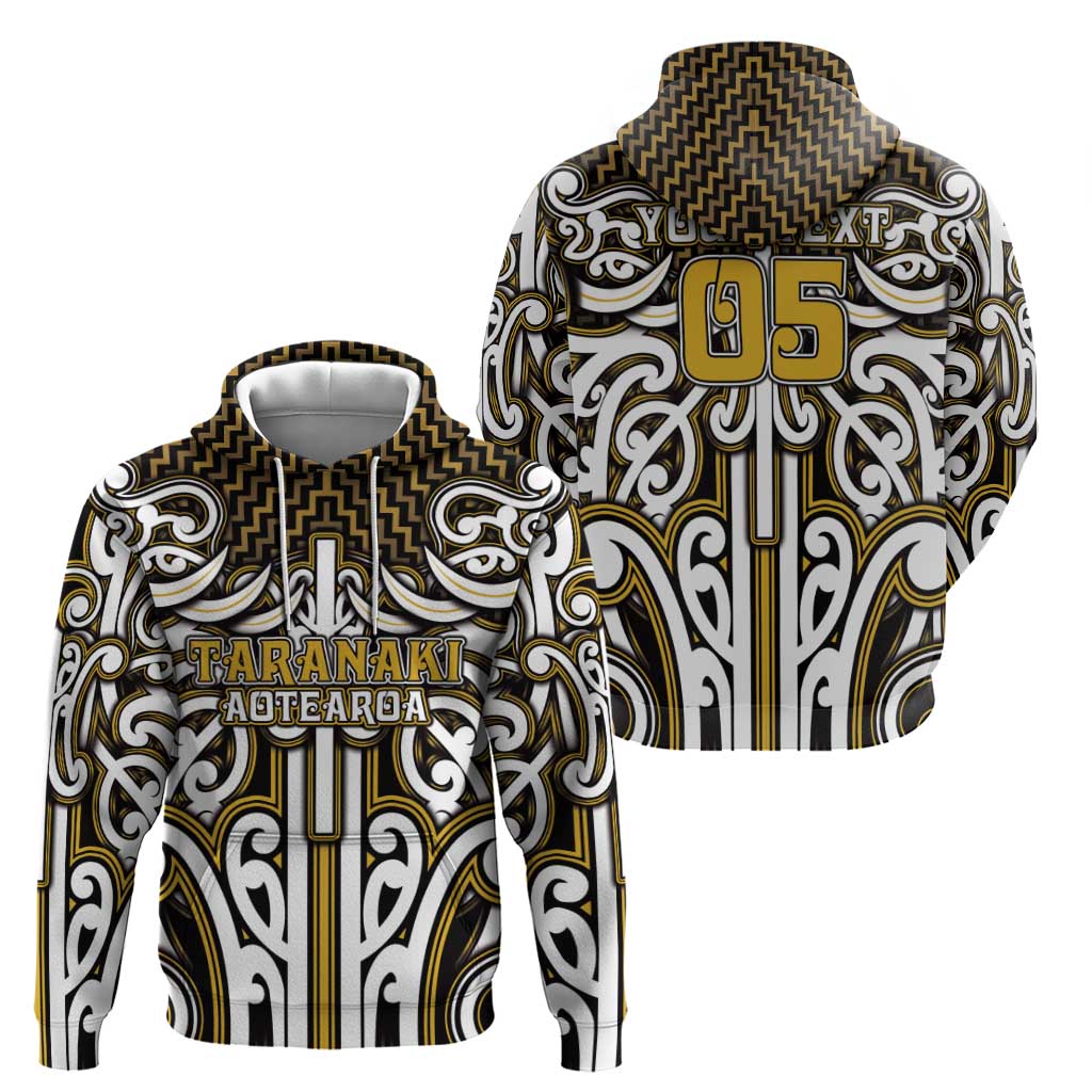 Custom Aotearoa Taranaki Zip Hoodie Maori Tribal Pattern Mix Poutama LT05 - Polynesian Pride