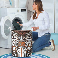 Custom Aotearoa Waikato Laundry Basket Maori Tribal Pattern Mix Poutama LT05 - Polynesian Pride
