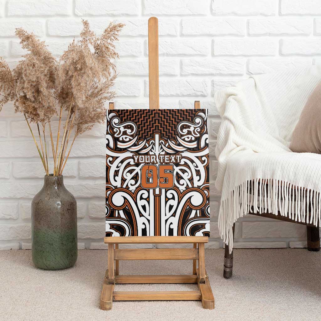 Custom Aotearoa Waikato Canvas Wall Art Maori Tribal Pattern Mix Poutama