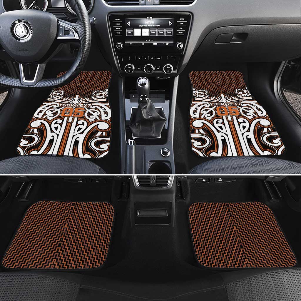 Custom Aotearoa Waikato Car Mats Maori Tribal Pattern Mix Poutama