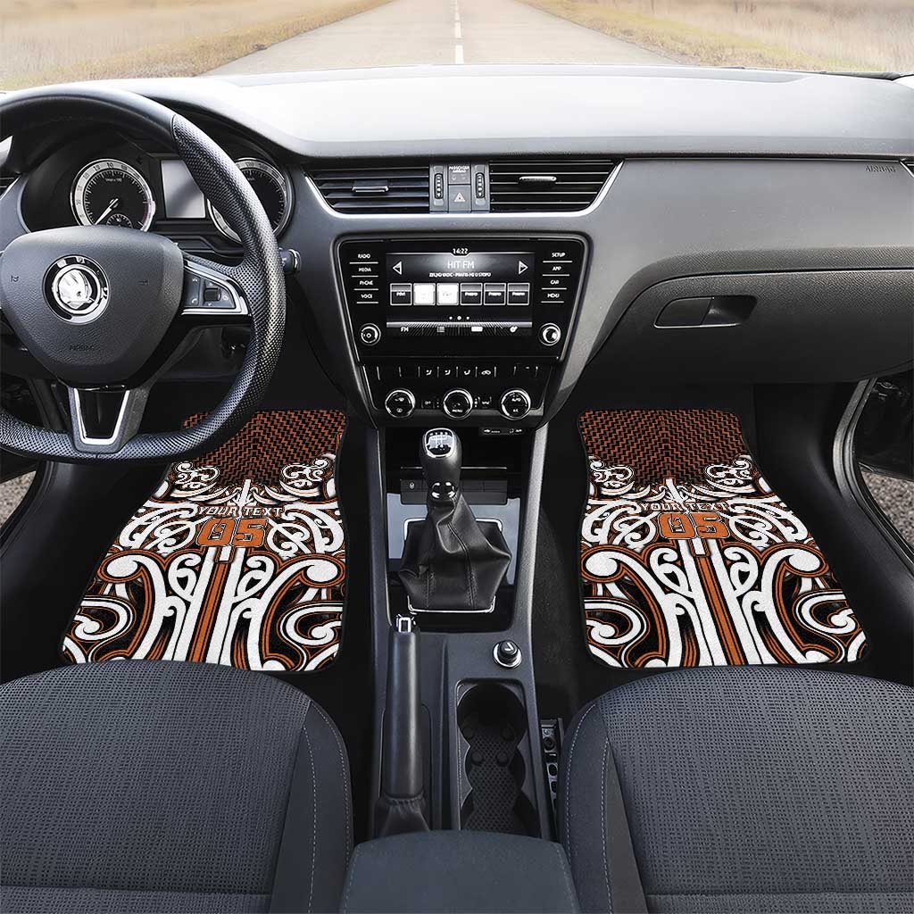 Custom Aotearoa Waikato Car Mats Maori Tribal Pattern Mix Poutama