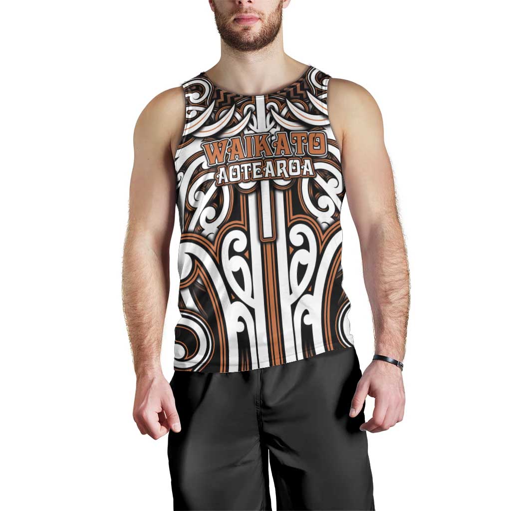 Custom Aotearoa Waikato Men Tank Top Maori Tribal Pattern Mix Poutama
