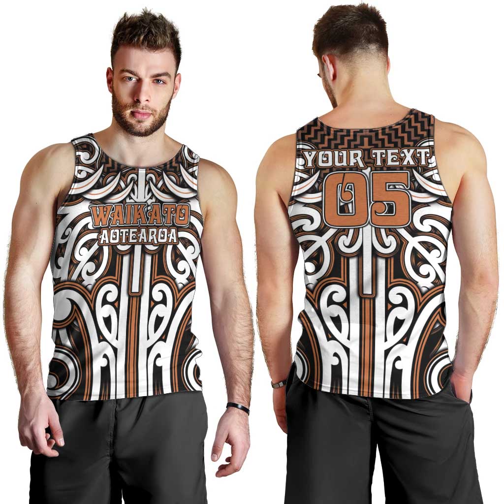 Custom Aotearoa Waikato Men Tank Top Maori Tribal Pattern Mix Poutama