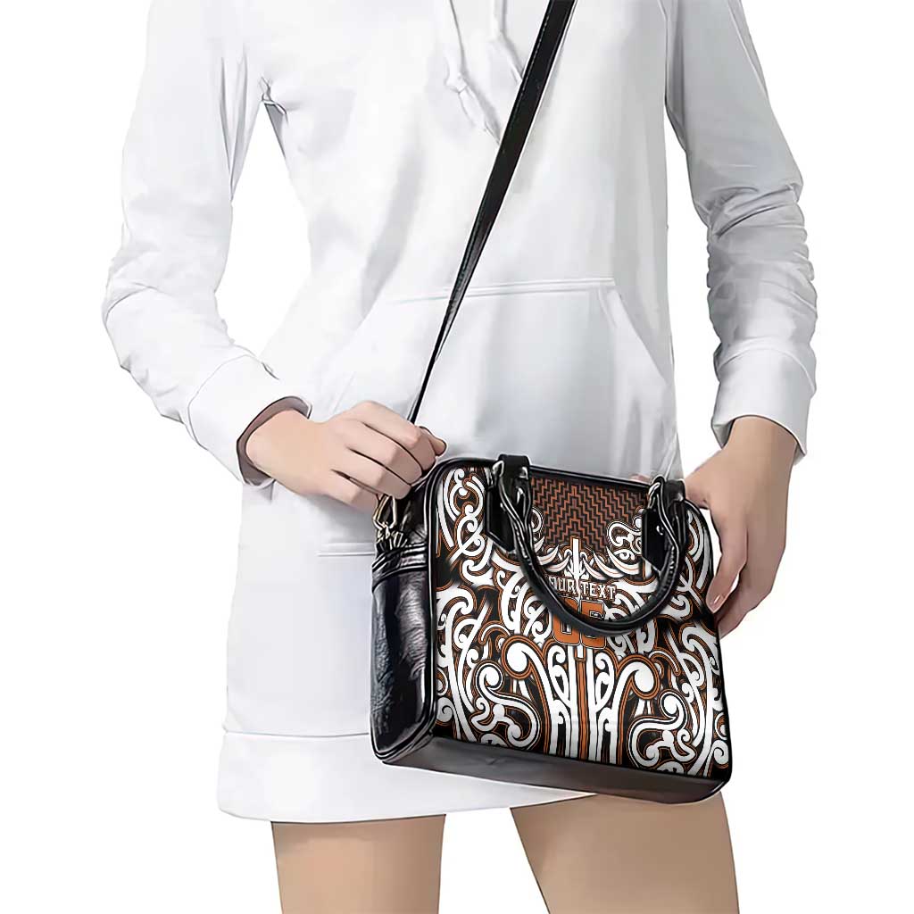 Custom Aotearoa Waikato Shoulder Handbag Maori Tribal Pattern Mix Poutama LT05 - Polynesian Pride