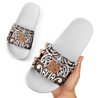 Custom Aotearoa Waikato Slide Sandals Maori Tribal Pattern Mix Poutama