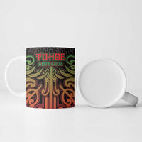 Custom Aotearoa Tuhoe Ceramic Mug Maori Tribal Pattern Mix Poutama LT05 - Polynesian Pride
