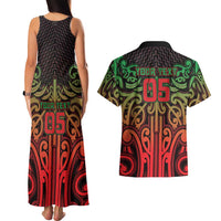 Custom Aotearoa Tuhoe Couples Matching Tank Maxi Dress and Hawaiian Shirt Maori Tribal Pattern Mix Poutama LT05 - Polynesian Pride
