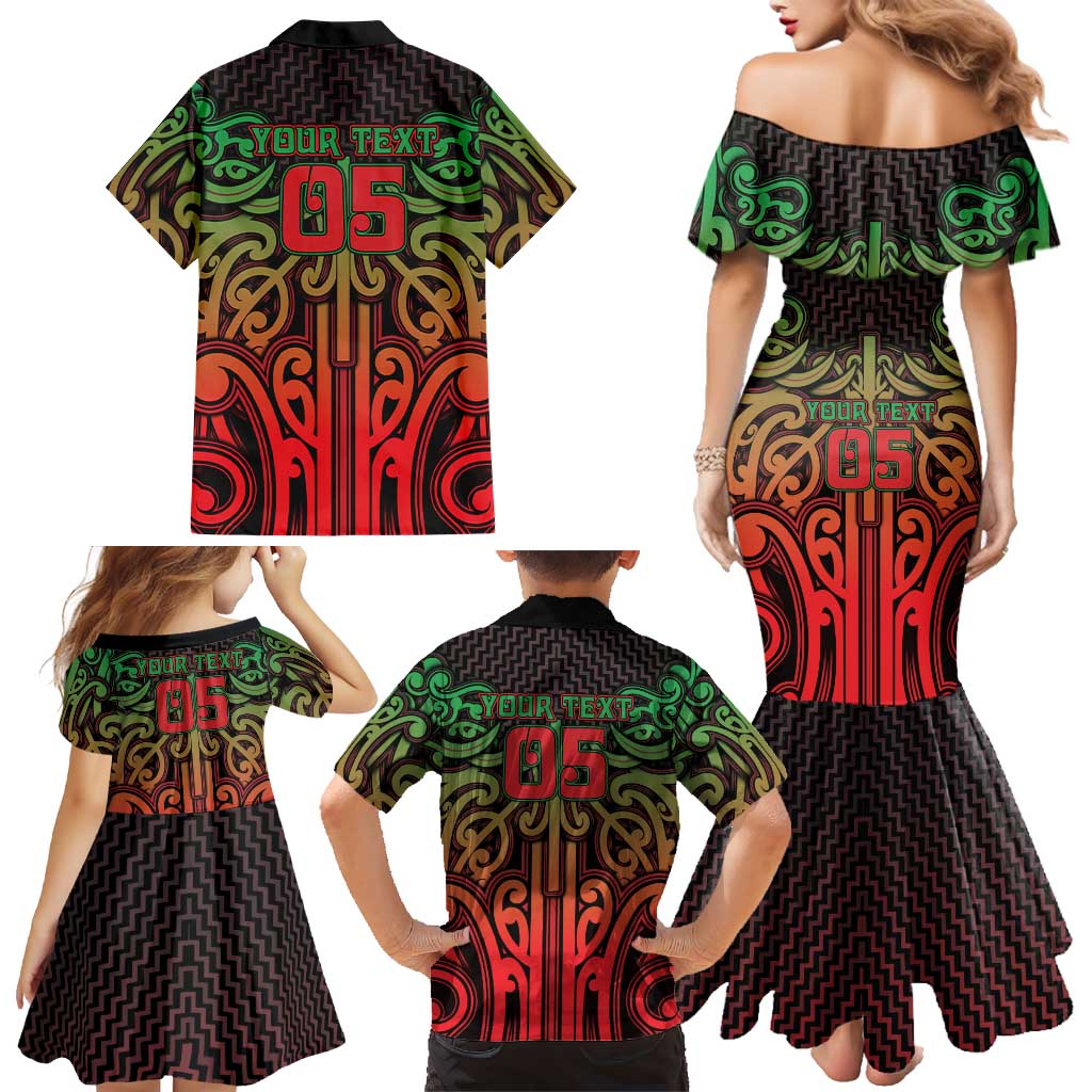 Custom Aotearoa Tuhoe Family Matching Mermaid Dress and Hawaiian Shirt Maori Tribal Pattern Mix Poutama LT05 - Polynesian Pride