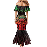 Custom Aotearoa Tuhoe Family Matching Mermaid Dress and Hawaiian Shirt Maori Tribal Pattern Mix Poutama LT05 - Polynesian Pride