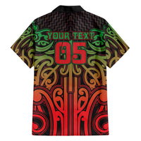 Custom Aotearoa Tuhoe Family Matching Off The Shoulder Long Sleeve Dress and Hawaiian Shirt Maori Tribal Pattern Mix Poutama